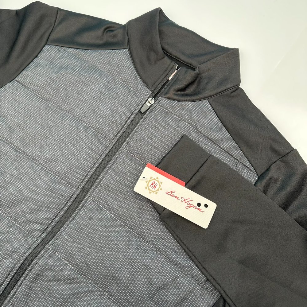 Ben Hogan Men's Ultrasonic Hybrid Performance Golf Jacket, Size S, Caviar